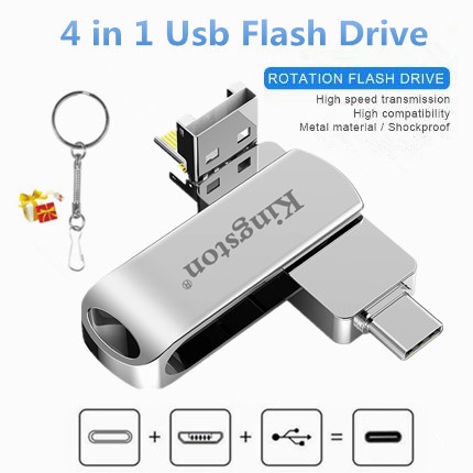 Ổ Đĩa Usb 4 Trong 1 Otg 1TB Type-C Cho Điện Thoại / Android / PC