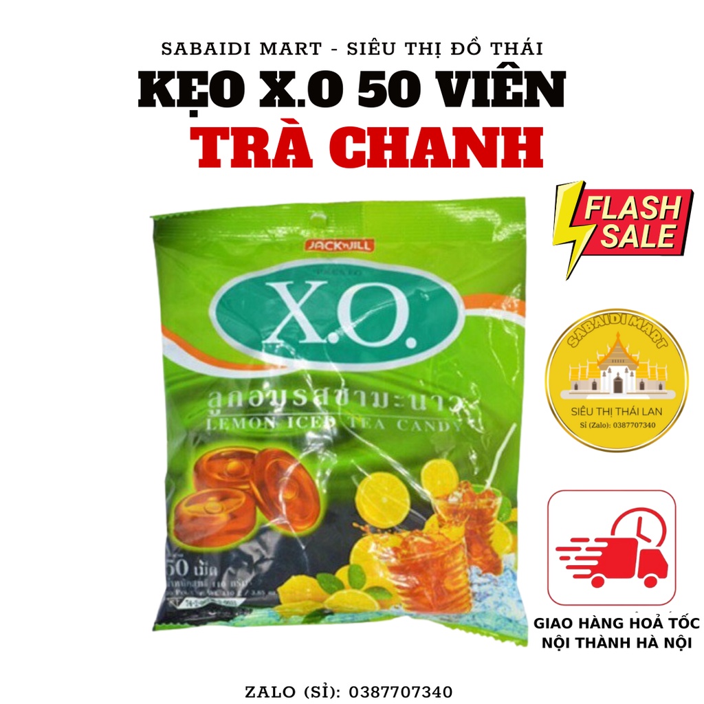 Kẹo Ngậm XO Jack'n Jill Trà Chanh 50 Viên Thái Lan - 110g