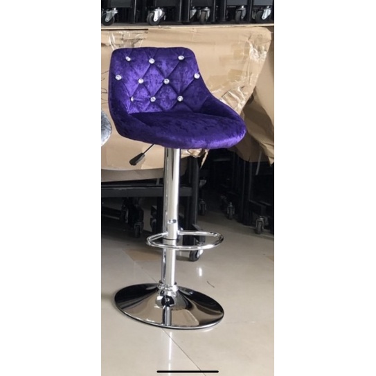 Ghế trang điểm xoay bọc nhung nhập khẩu- Mã: LV-449. cao 60-80cm, quaycao