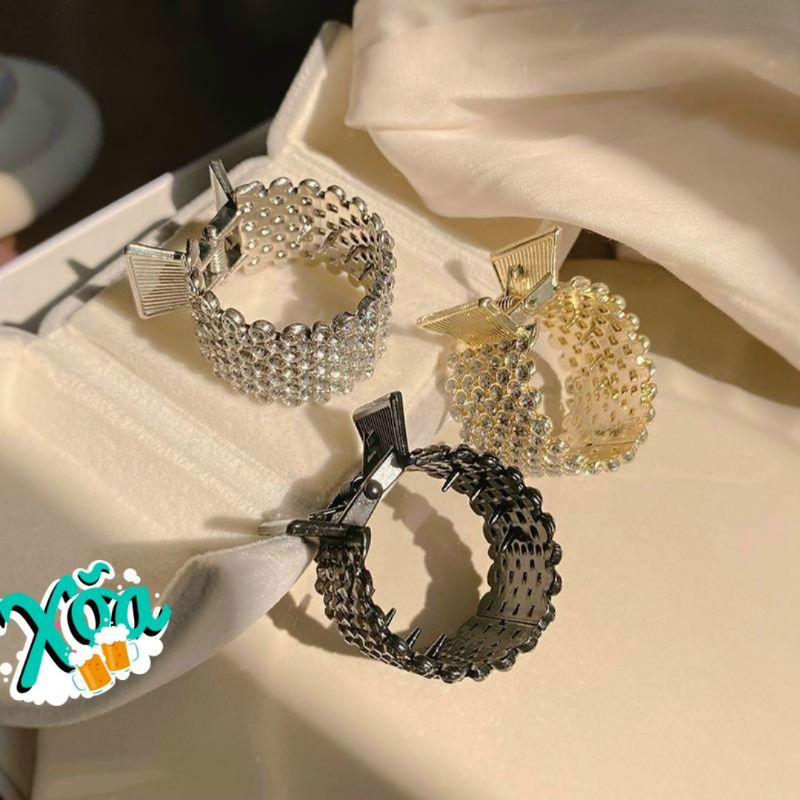 Kẹp tóc đính đá thời trang cố định tóc đuôi ngựa phong cách trẻ trung cho nữ