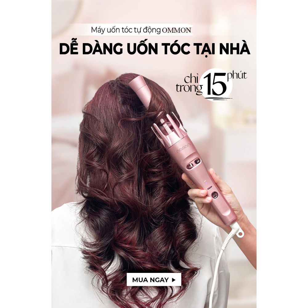 Máy uốn tóc tạo kiểu tự động OMMON Auto Rotating Hair Curler (giống hệt máy Halio nhưng rẻ hơn, cùng nhà máy sản xuất)