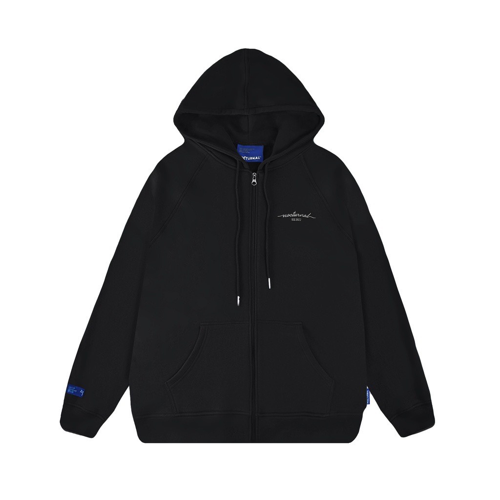 Áo Hoodie Zip Họa Tiết Đơn Giản Basic Nỉ Bông 100% Unisex Mũ Trùm Unisex