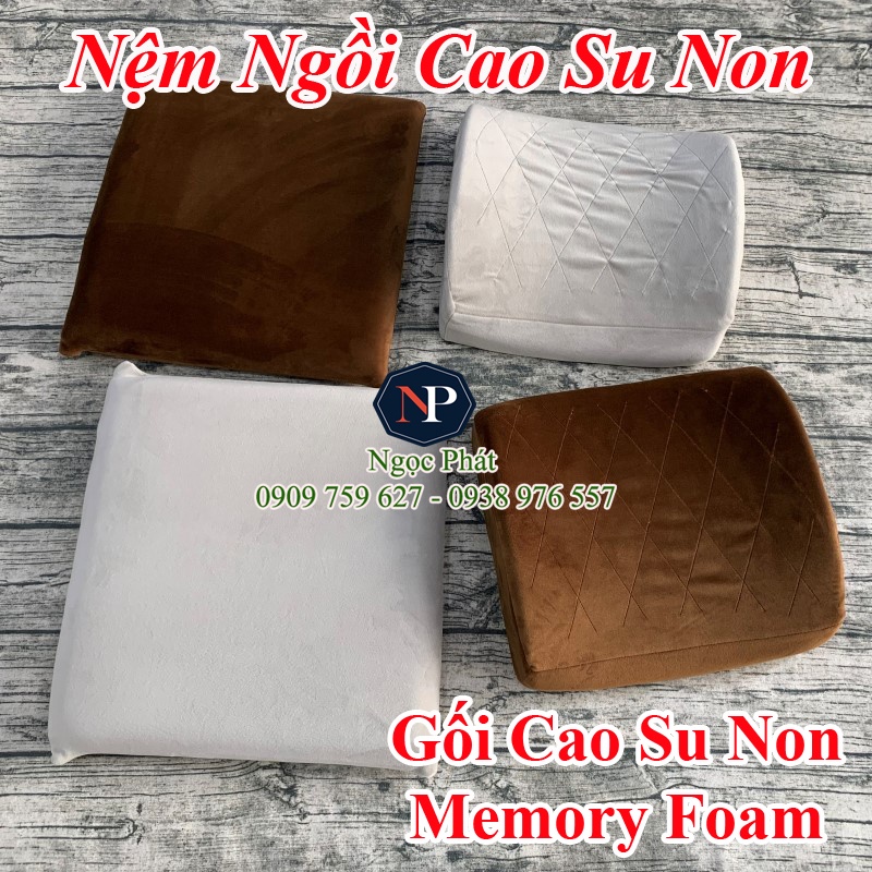 Nệm Lót Ngồi Cao Su Memory Foam RIPPAL 40x40x5cm - Gối Tựa Lưng Ghế Văn Phòng, Ghế Gỗ, Sofa, Xe Hơi, Ô Tô Êm Ái