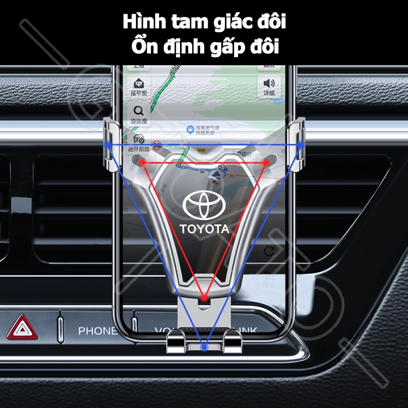 GTIOATO Giá Đỡ Điện Thoại Trên Ô Tô Giá Để ĐiệN ThoạI TrêN Ô Tô Cửa Gió Giá Đỡ ĐiệN ThoạI Oto Giá Treo ĐiệN ThoạI TrêN Ô Tô Phụ KiệN Ô Tô Cho Toyota CHR Raize Corolla Cross Rush Fortuner Yaris Innova Vios Prius C Wigo Sienta