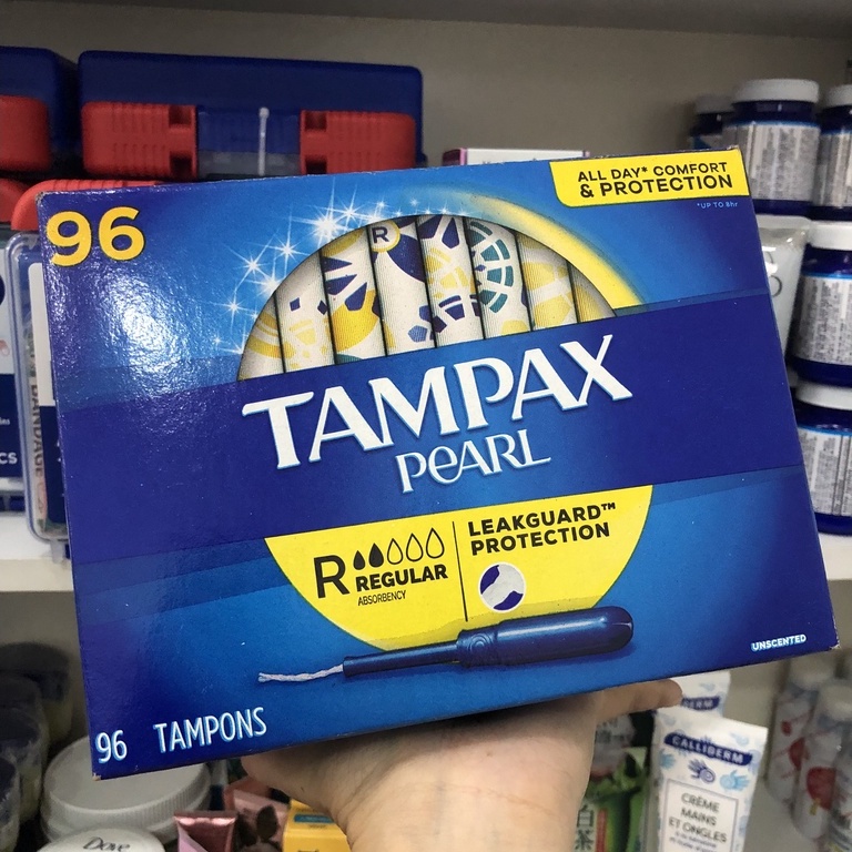 Băng vệ sinh Tampax Pearl Regular thùng 96 ống