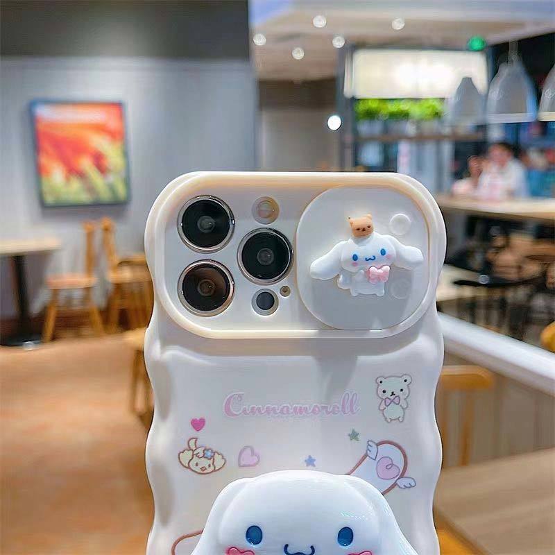 Ốp Điện Thoại In Hình Chú Chó Hoạt Hình Có Giá Đỡ Cho iPhone 14 13 12 11 Pro Max 7 8 Plus Xr Xs Max