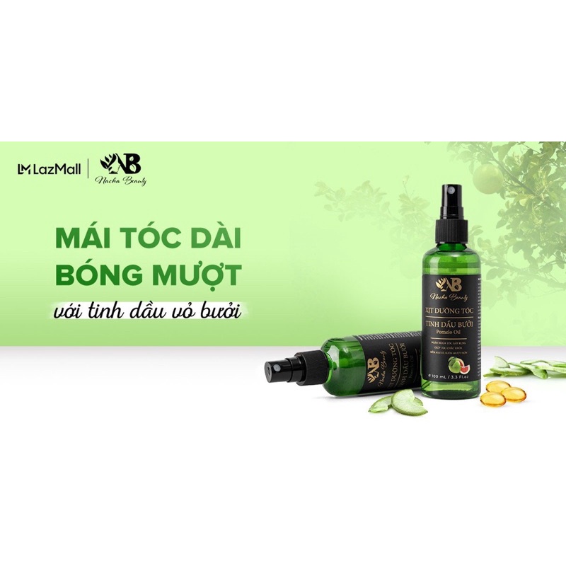 [Combo 10 tặng 1] Dưỡng tóc tinh dầu vỏ bưởi Pomelo Nacha Beauty 100ml
