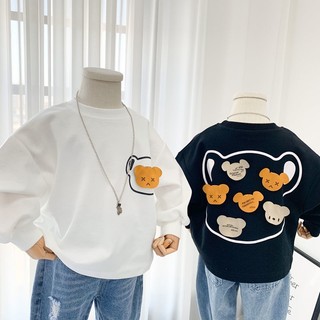 Áo Hoodie 100% Cotton Họa Tiết Hoạt Hình Phong Cách Hàn Quốc Cho Bé Trai