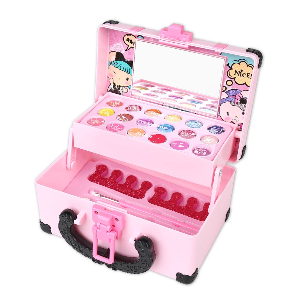 [Hàng sẳn TP.HCM] Hộp Đồ trang điểm, Đồ chơi make up, Đồ chơi trang điểm cho bé gái, xinh xắn, lấp lánh, đáng yêu