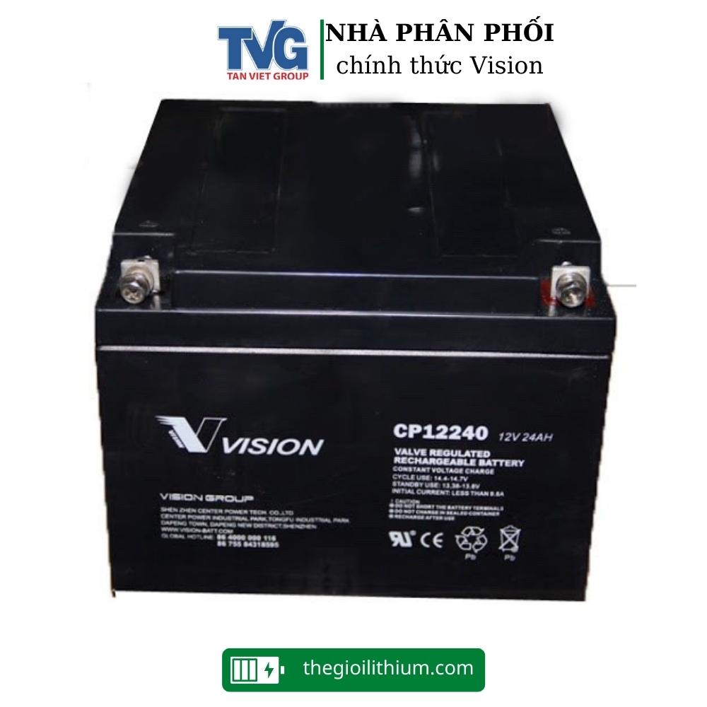 Ắc quy chính hãng Vision CP12240E-X 12V-24Ah