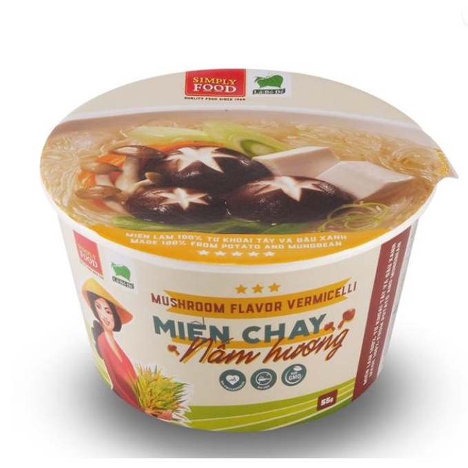 Combo 4 Miến Tô Chay Nấm Hương Lá Bồ Đề 55G