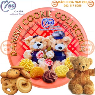 Bánh Quy Đan Mạch Bơ Sữa Mas Cookies Teddy Brother Hộp Thiếc Hình Gấu Teddy Thơm Ngon Làm Quà Tặng Sang Trọng