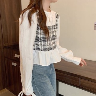 Áo sơ mi dạ tweed bèo gấu