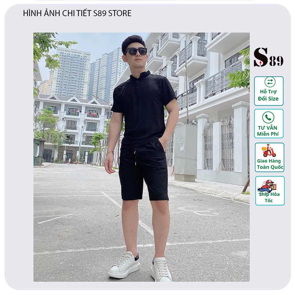Đồ bộ nam S89 chất liệu đũi xước thái mặc thoáng mát siêu nhẹ