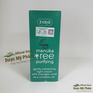 Manuka Tree Purifying Gently Exfoliating Night Cream (Kem dưỡng AHA 3% dành cho da dầu & da mụn ban đêm) 50ml