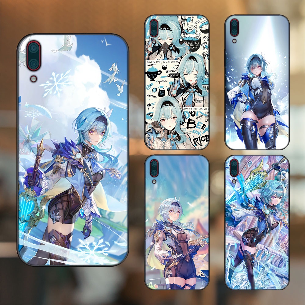 Ốp lưng Huawei Y7 Pro 2019 viền đen in hình Eula Genshin Impact