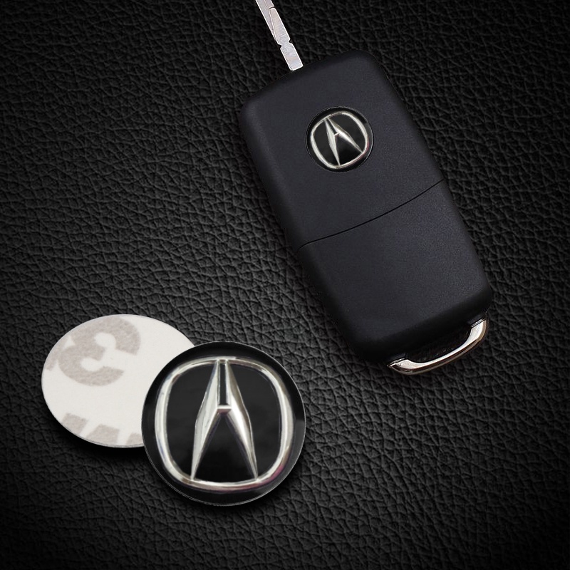 Set 3 Miếng Dán Logo 14mm Trang Trí Nút Điều Khiển Từ Xa Cho Xe Hơi Acura Integra MDX TL TSX