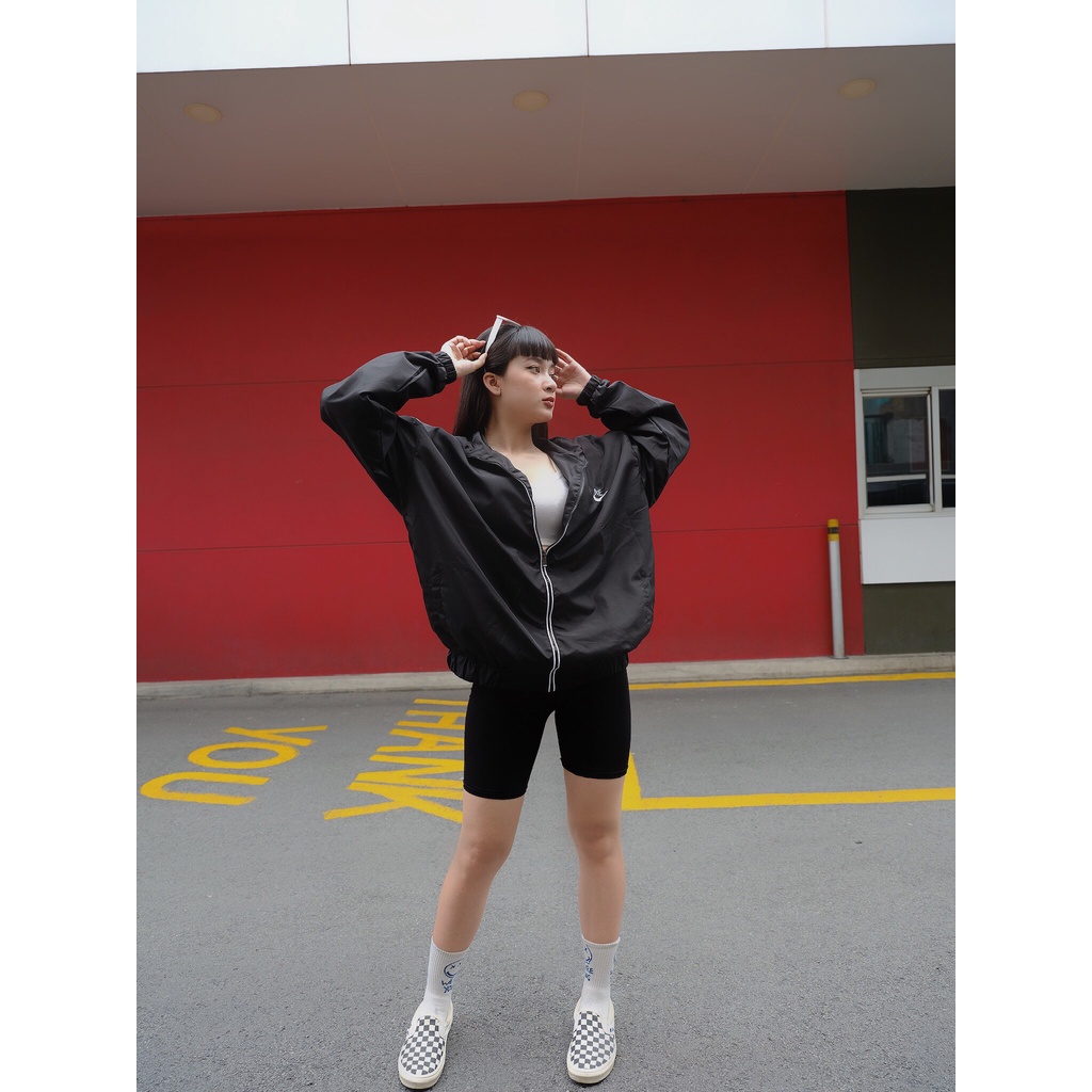 Áo Khoác Jacket Nike Basic Swoosh Vintage Viền Trắng Nam Nữ Vải Dù 2 Lớp Cao Cấp LBsar