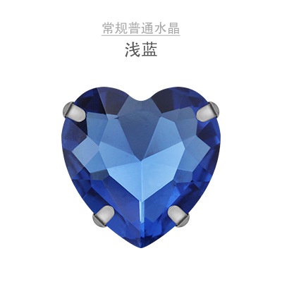 Phụ Kiện Trang Trí Cổ Áo Hình Trái Tim Bằng Thủy Tinh 10pcs