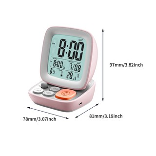 Electronic Bedside Temperature Display Home Office Voice Broadcast Small Computer Shape Alarm Clock