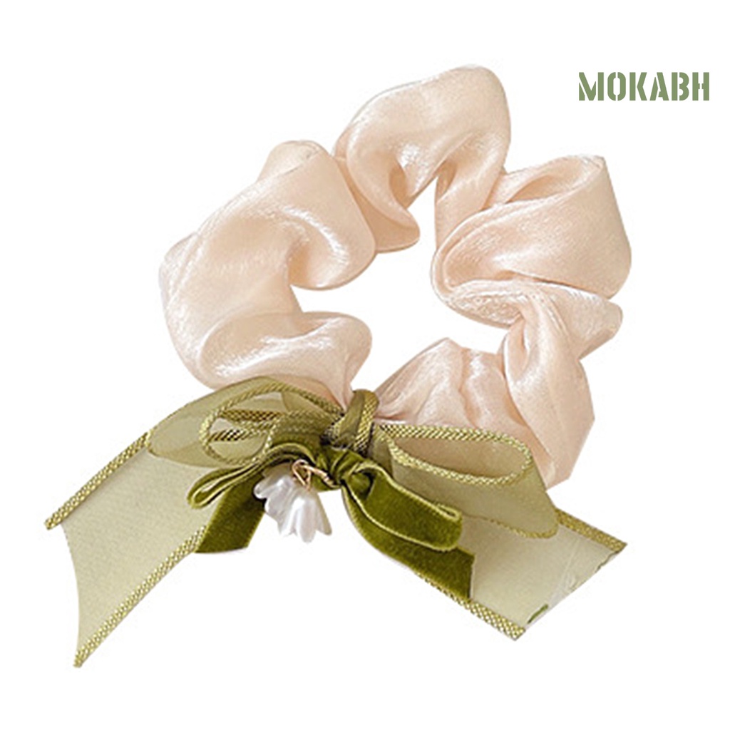 Dây Cột Tóc Thắt Nơ Màu Sắc Tương Phản Xinh Xắn Cho Nữ