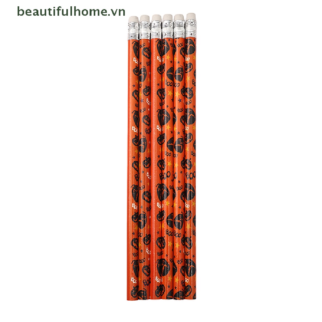 Bộ 10 Bút Chì Họa Tiết Halloween Thân Thiện Với Môi Trường