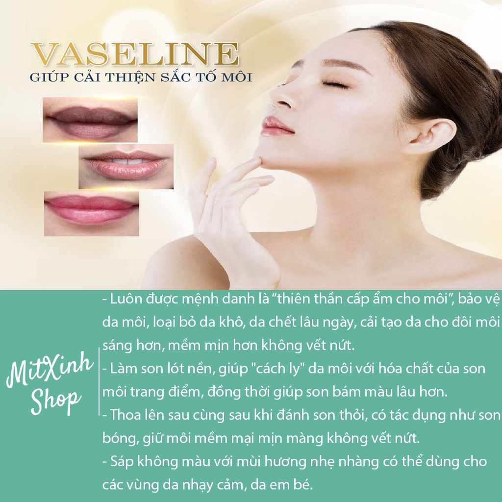 Sáp son dưỡng môi Vaseline chống nứt nẻ môi hiệu quả hũ 50g