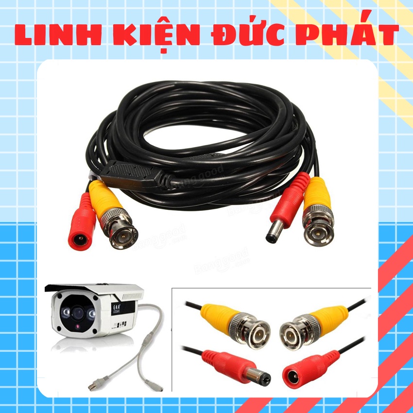 cáp camera có nguồn và đầu BNC 10m- 15m - 20m - 30m siêu tiện lợi tiết kiệm thời gian