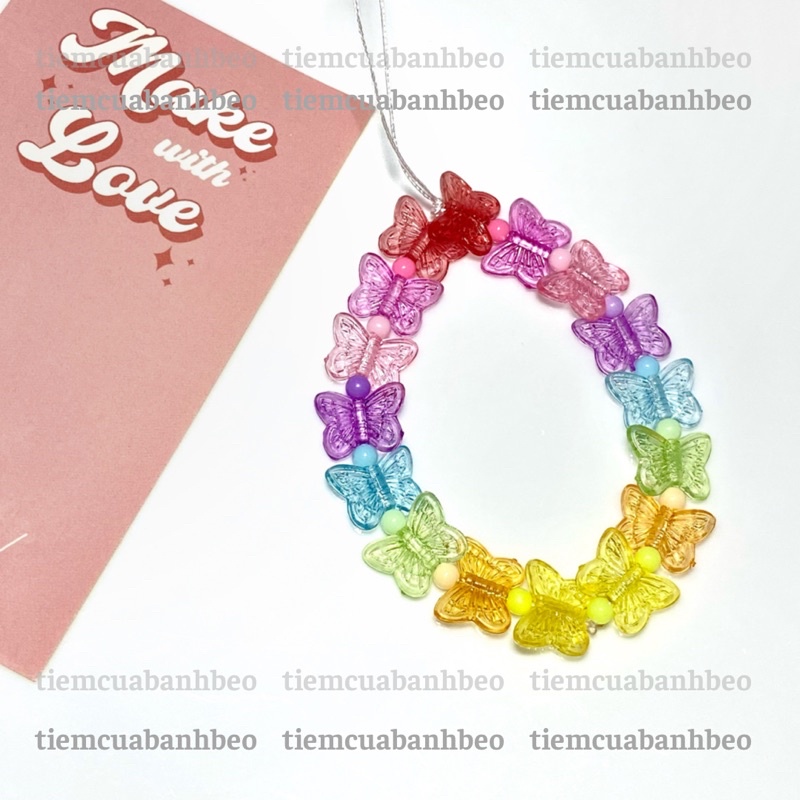 (P1) Dây treo điện thoại (phone strap), móc khoá handmade xỏ tên và thiết kế theo yêu cầu| Tiệm của Bánh Bèo