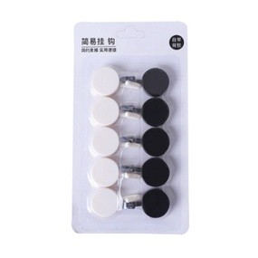 Vỉ 10 Móc dán tường tròn nhựa ABS nhiệu màu siêu chắc_K477