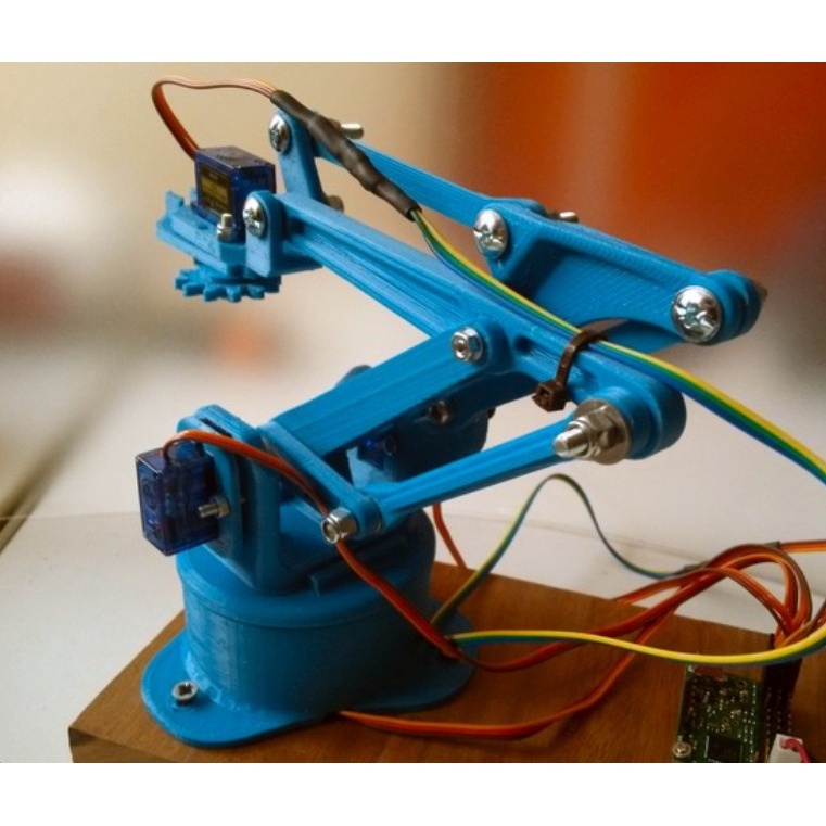 KIT NHỰA CÁNH TAY ROBOT 4 bậc in3d sử dụng servo