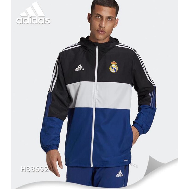 Áo Khoác Real Madrid Có Mũ Trùm Đầu Size A + + + Thời Trang 22-23