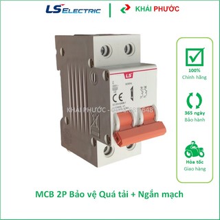 MCB 2P CB ĐÔI tép cầu dao 1 pha 6A 10A 16A 20A 25A 32A 40A 50A 63 6kA LS BKJ63N Áp tô mát tép át tép aptomat KHẢI PHƯỚC