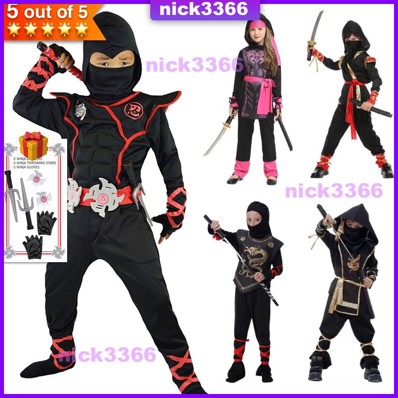 (Quà Tặng Miễn Phí) Trang Phục Hóa Trang Cao Bồi Ninja Deluxe Cho Bé Trai