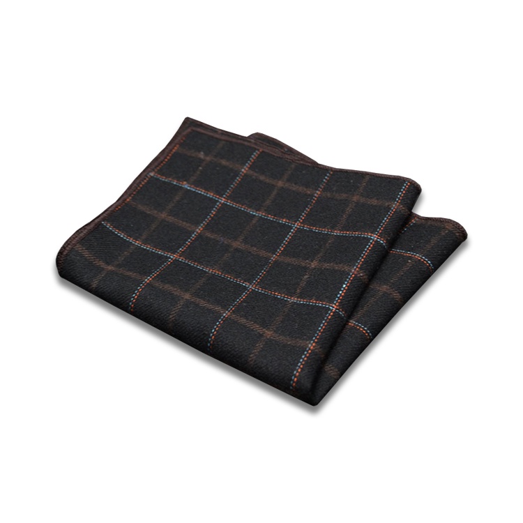 Khăn cài áo vest kẻ vuông chất liệu dạ mềm 24cm x 24cm nhiều màu sắc