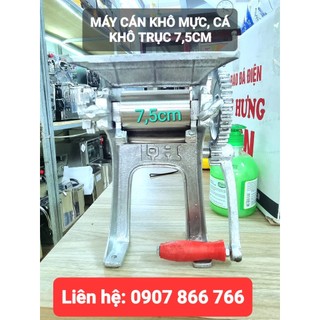 Máy cán khô mực - làm mềm mực quay tay trục inox