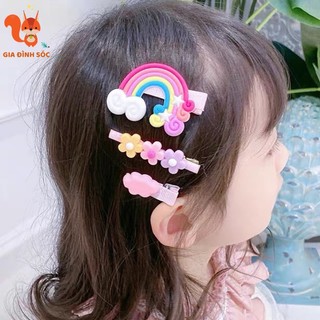 Set 14 kẹp tóc cho bé họa tiết dễ thương