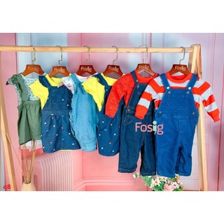 [3m-6m] Set Yếm Bé Trai Cter - Xanh Jean Nhạt C8A