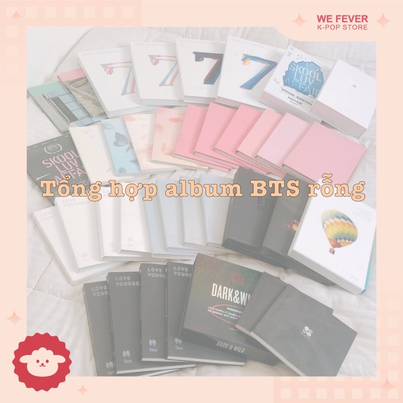 Tổng hợp | bộ đồ chơi không thẻ bo góc của nhóm nhạc toàn cầu BTS