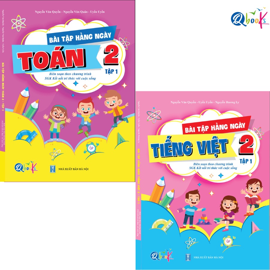 Sách - Combo Bài Tập Hằng Ngày Toán và Tiếng Việt Lớp 2 - Kết Nối Tri Thức Với Cuộc Sống - Tập 1
