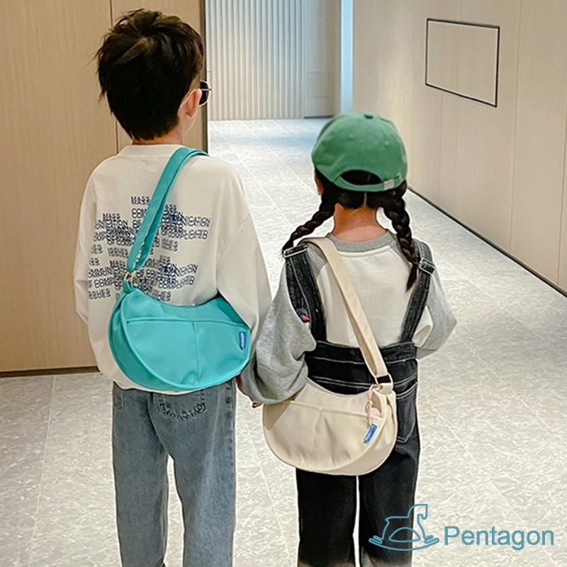 Túi Xách Đeo Vai Màu Trơn Sọc Ca Rô Cỡ Lớn Thời Trang Hàn Quốc Đáng Yêu Dành Cho Trẻ