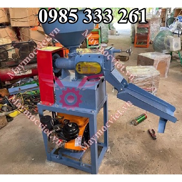 Máy xát gạo, vỡ hạt mini TF555 động cơ dầu