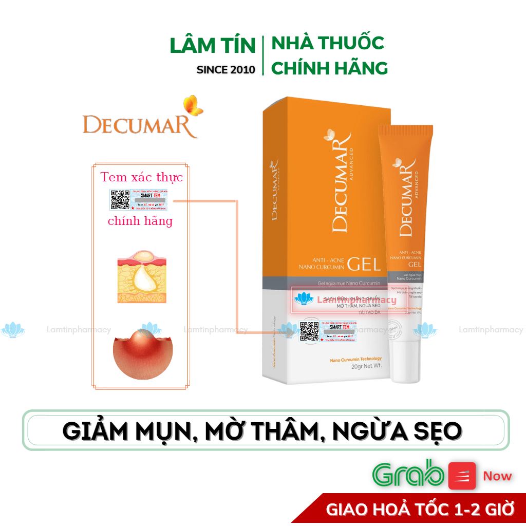 Decumar Nano New Giảm  Mụn Mờ Thâm Ngăn Ngừa Sẹo Tái Tạo Da Hàng Chính Hãng Tub 20g