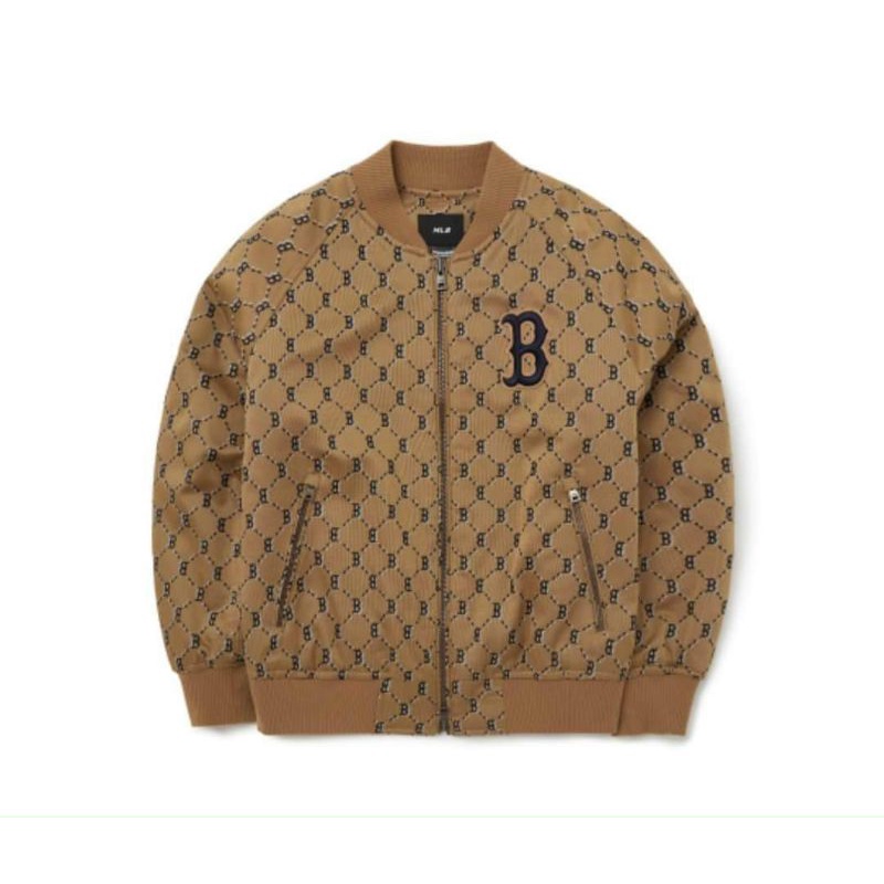 Áo bomber MLB 2 màu Đen nâu