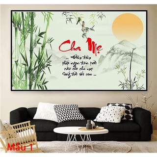 Tranh Laminate Tráng Gương - Treo Tường Chữ Thư Pháp Công Ơn Cha Mẹ 01