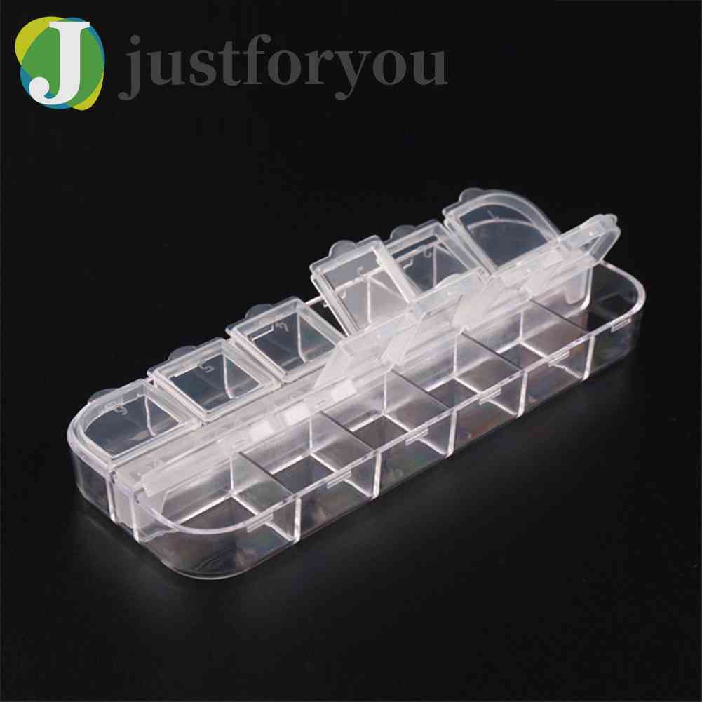 Hộp 12 Ngăn Đựng Hạt Cườm Thêu Tranh Đính Đá