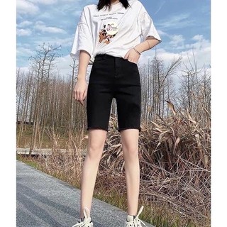 Quần jeans nữ ngố cạp cao chất co dãn