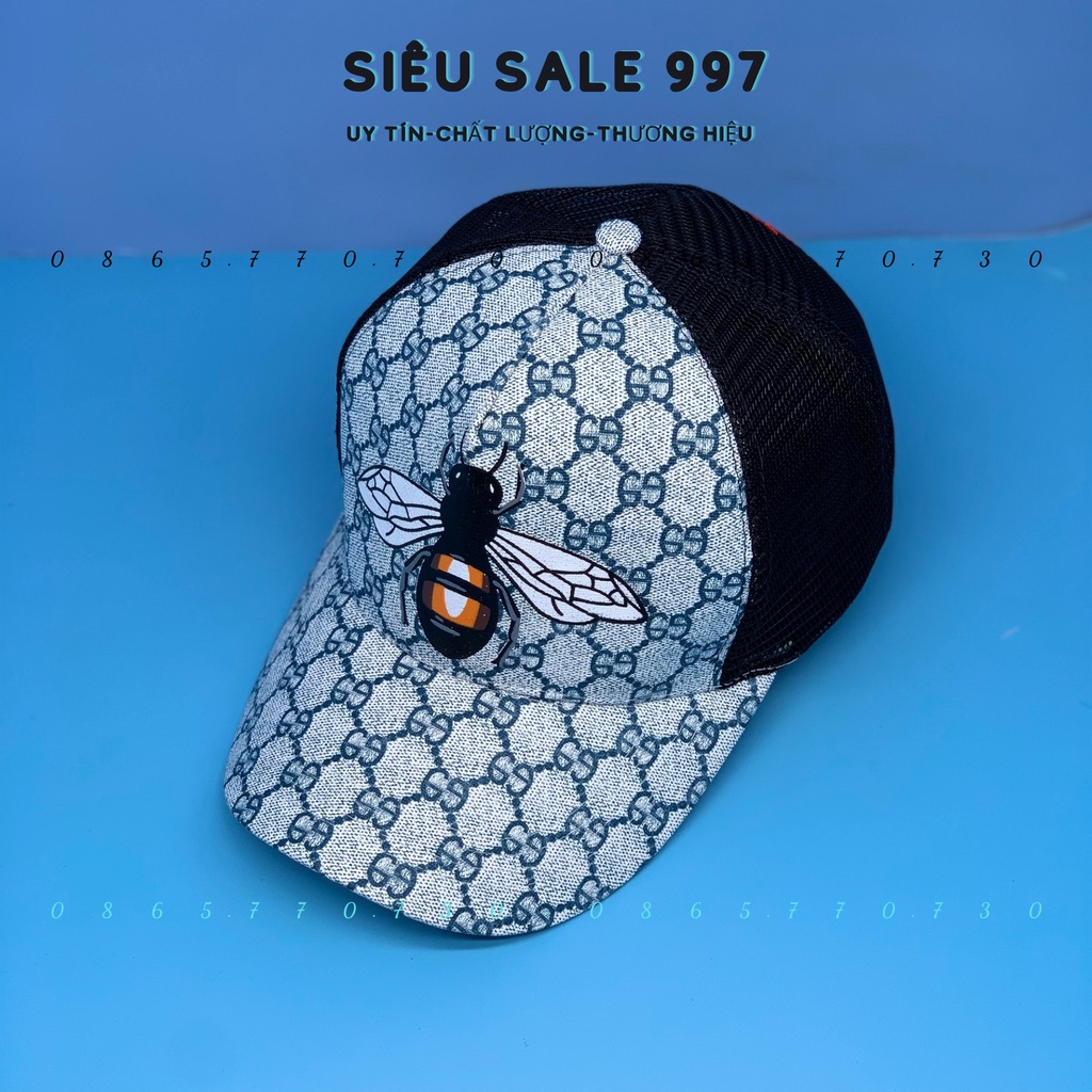 NÓN KẾT CON ONG PHỐI LƯỚI CAO CẤP FULL ĐEN NGẦU THỜI TRANG NAM NỮ