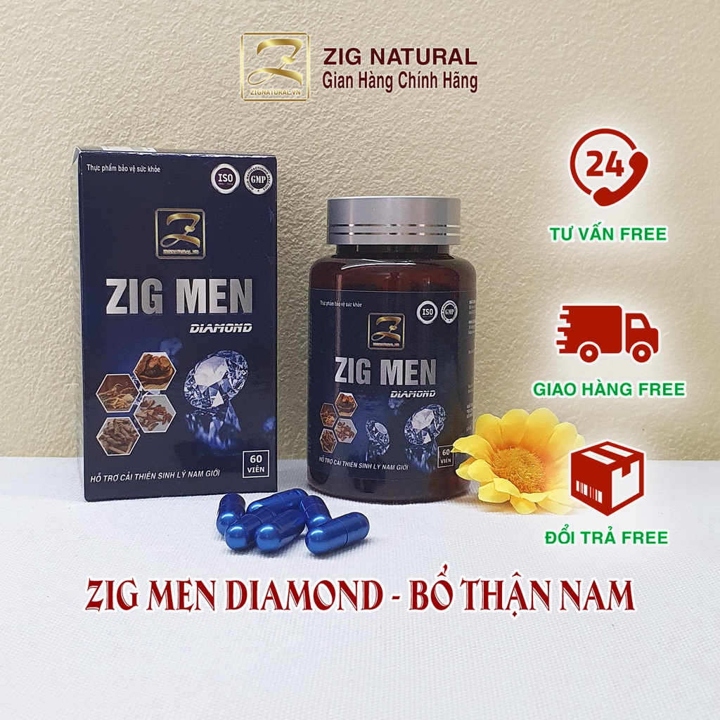 Tăng cường sinh lý ZIG MEN Diamond (60 viên) | Bổ thận, tráng dương, tăng cường sinh lực, chống xuất tinh sớm