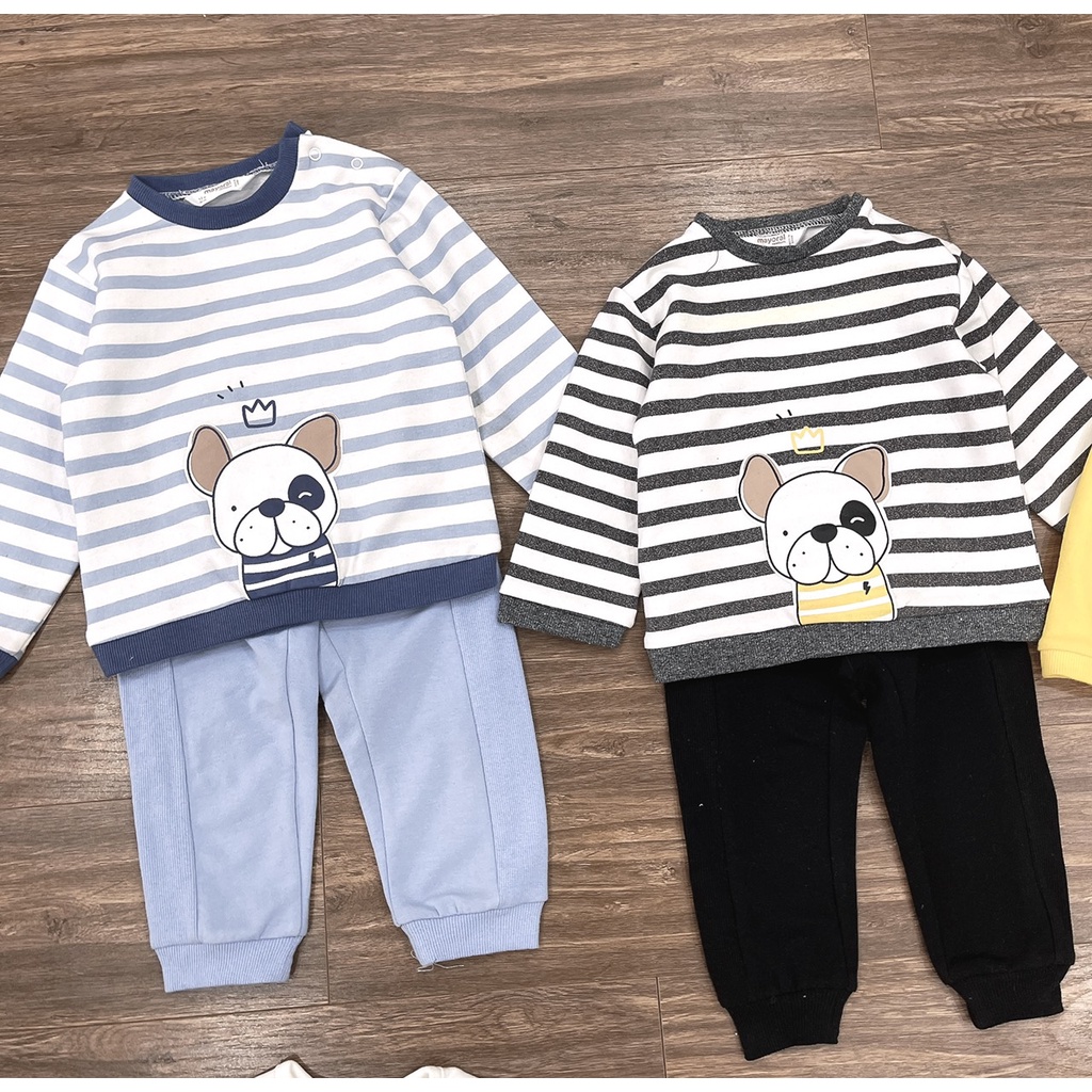 Bộ Mayoral chất nỉ mềm đẹp cho bé  màu sắc họa tiết bắt mắt đáng yêu